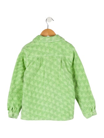 ERL Boys' Logo Long Sleeve Button Up Shirt