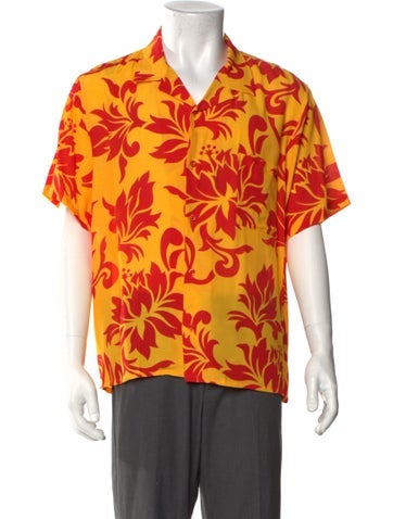 ERL Casual Shirts Floral Print Short Sleeve Shirt M