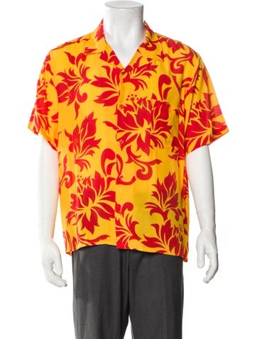 ERL Casual Shirts Floral Print Short Sleeve Shirt S