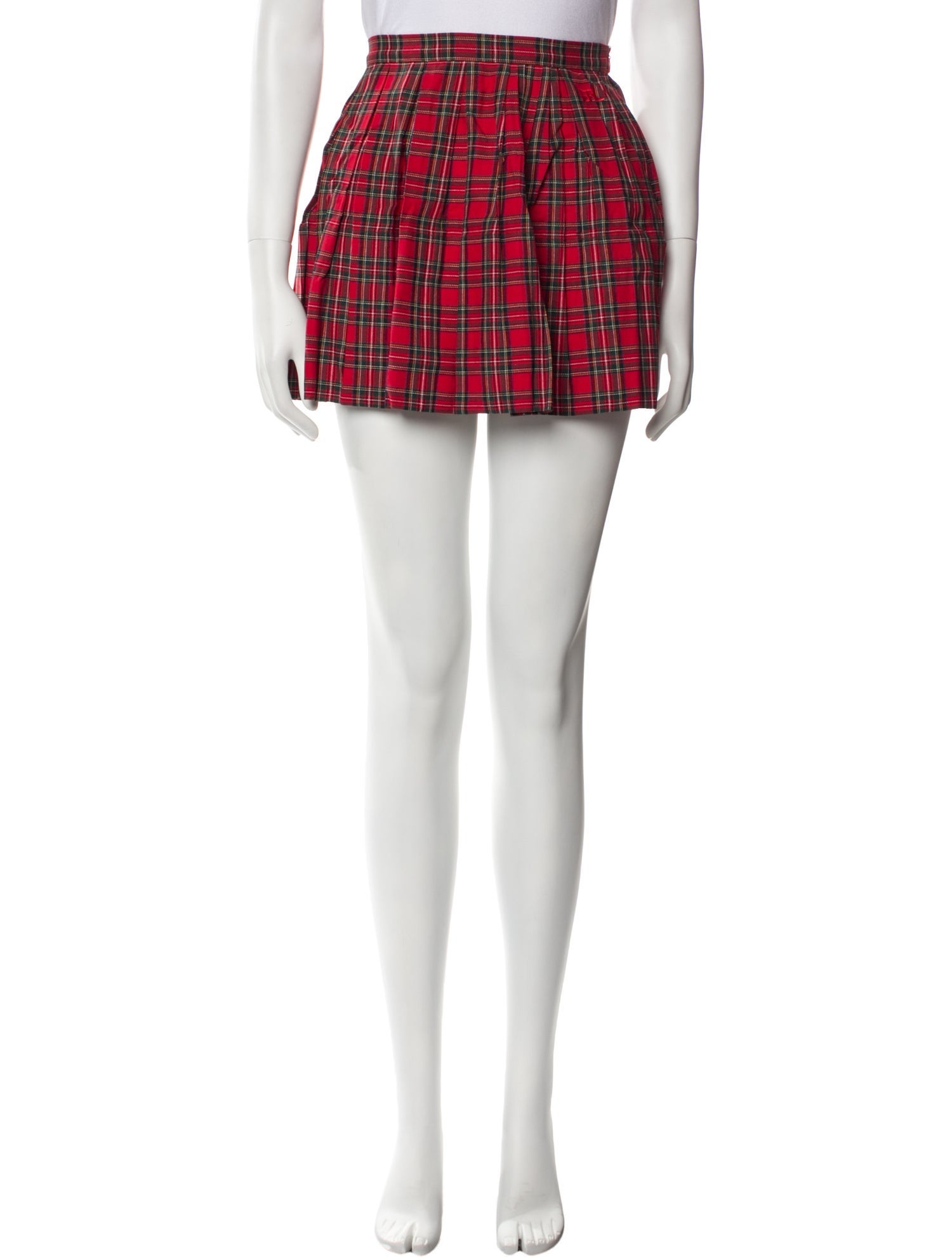 ERL Plaid Print Mini Skirt w/ Tags