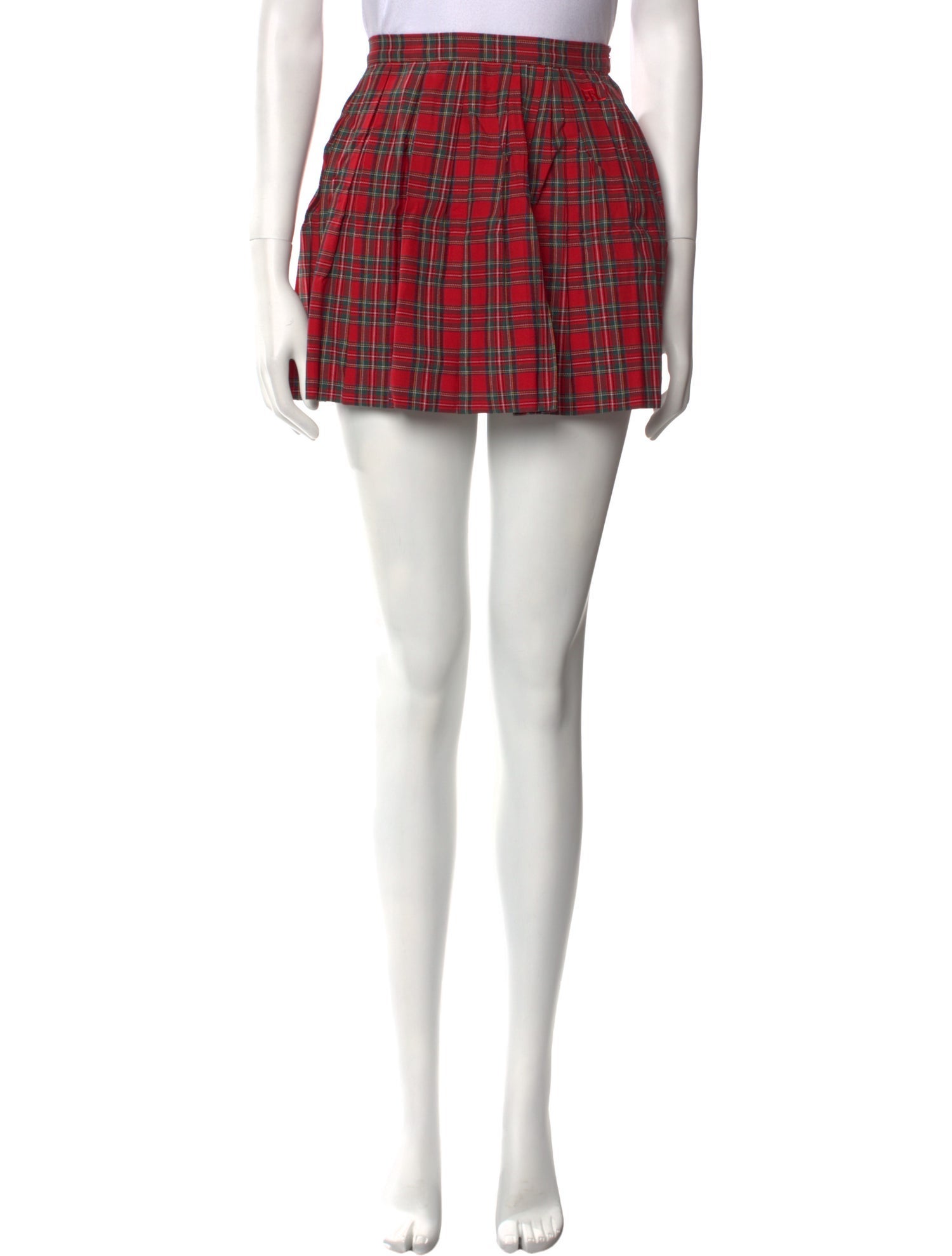 ERL Plaid Print Mini Skirt w/ Tags