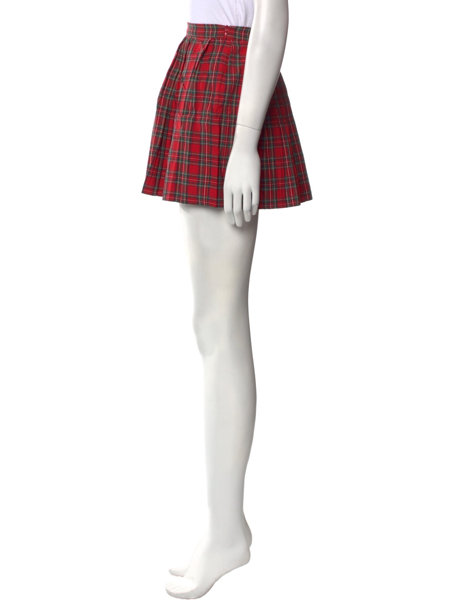 ERL Plaid Print Mini Skirt w/ Tags