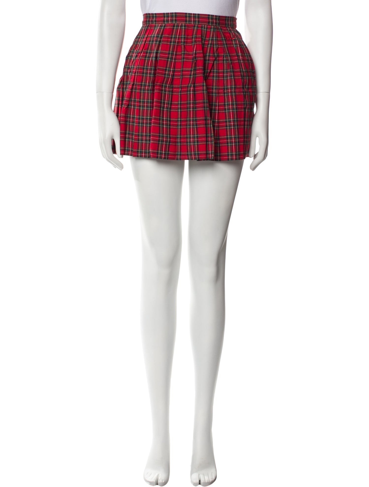 ERL Plaid Print Mini Skirt w/ Tags