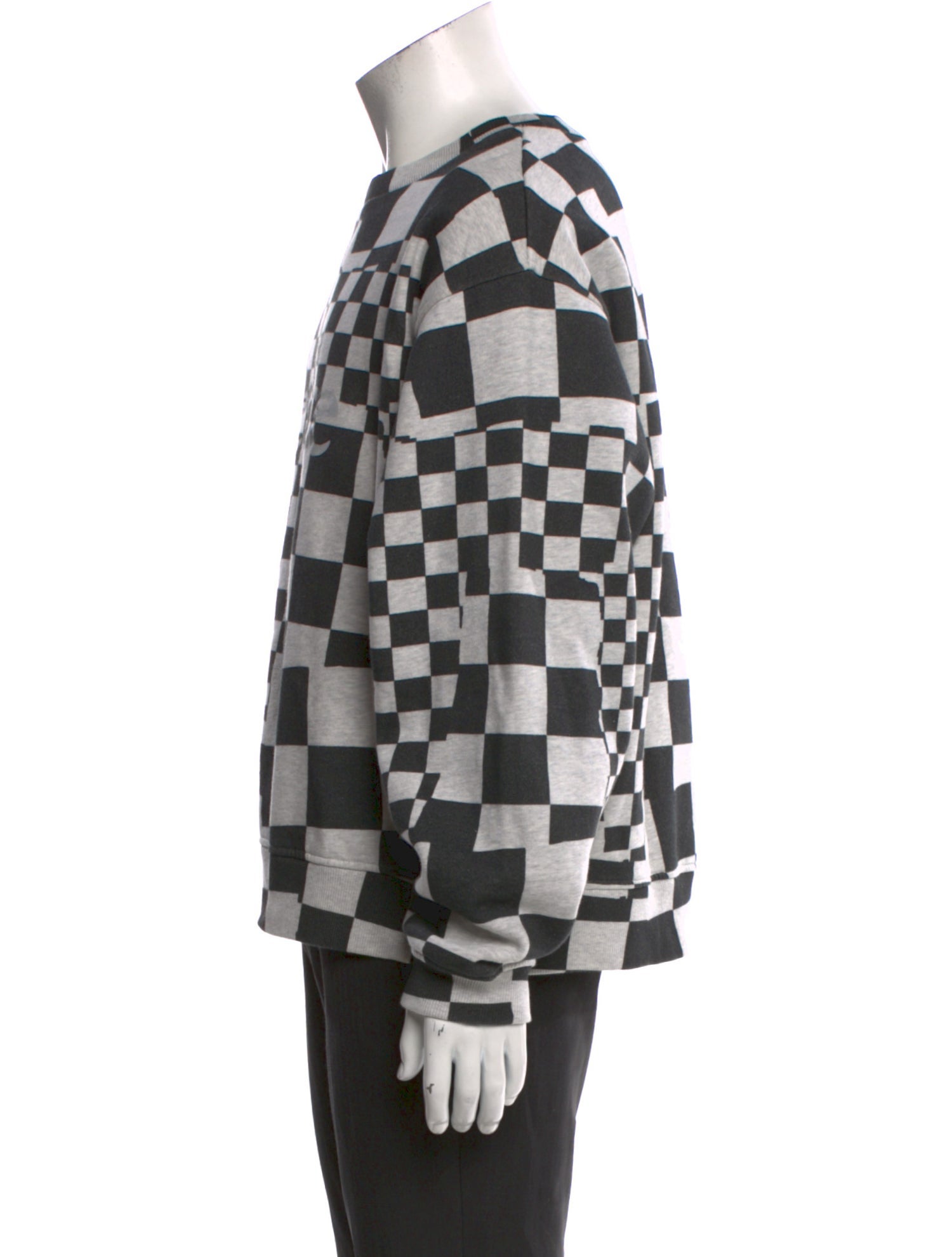 ERL Plaid Print Crew Neck Sweatshirt