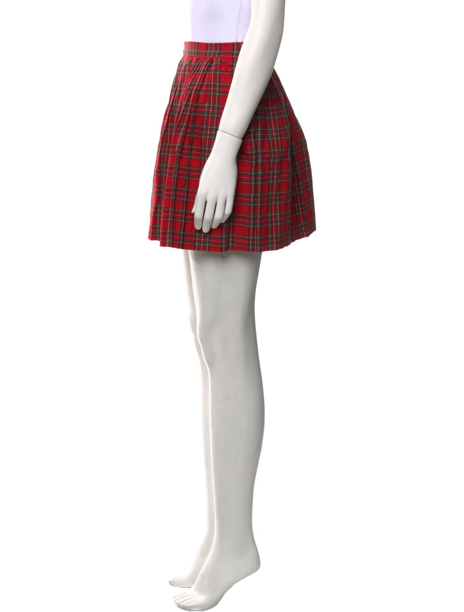 ERL Plaid Print Mini Skirt w/ Tags