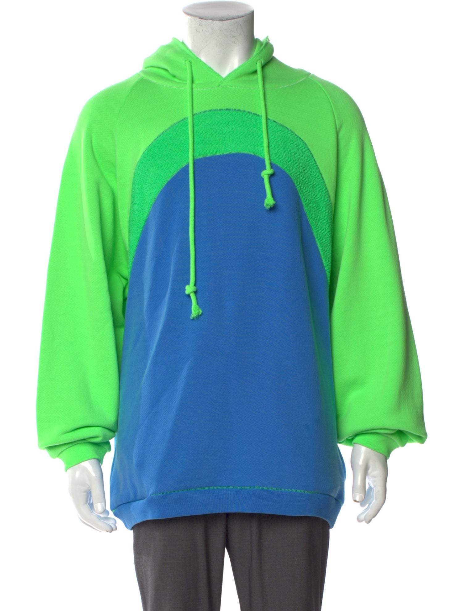 ERL Colorblock Pattern Crew Neck Hoodie