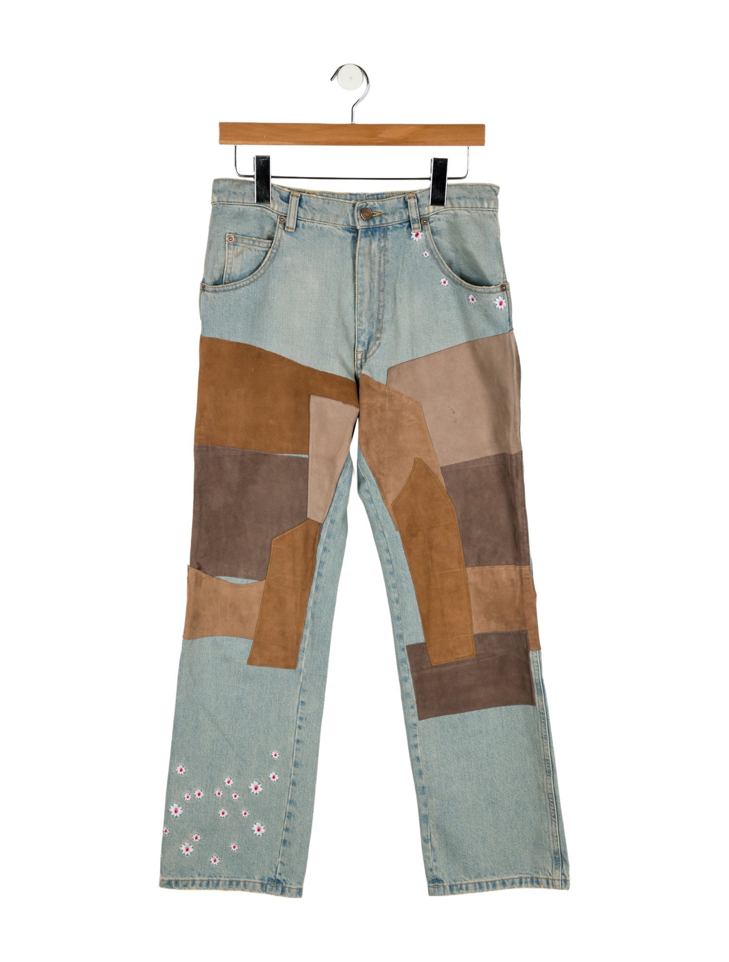 ERL High-Rise Straight Leg Jeans