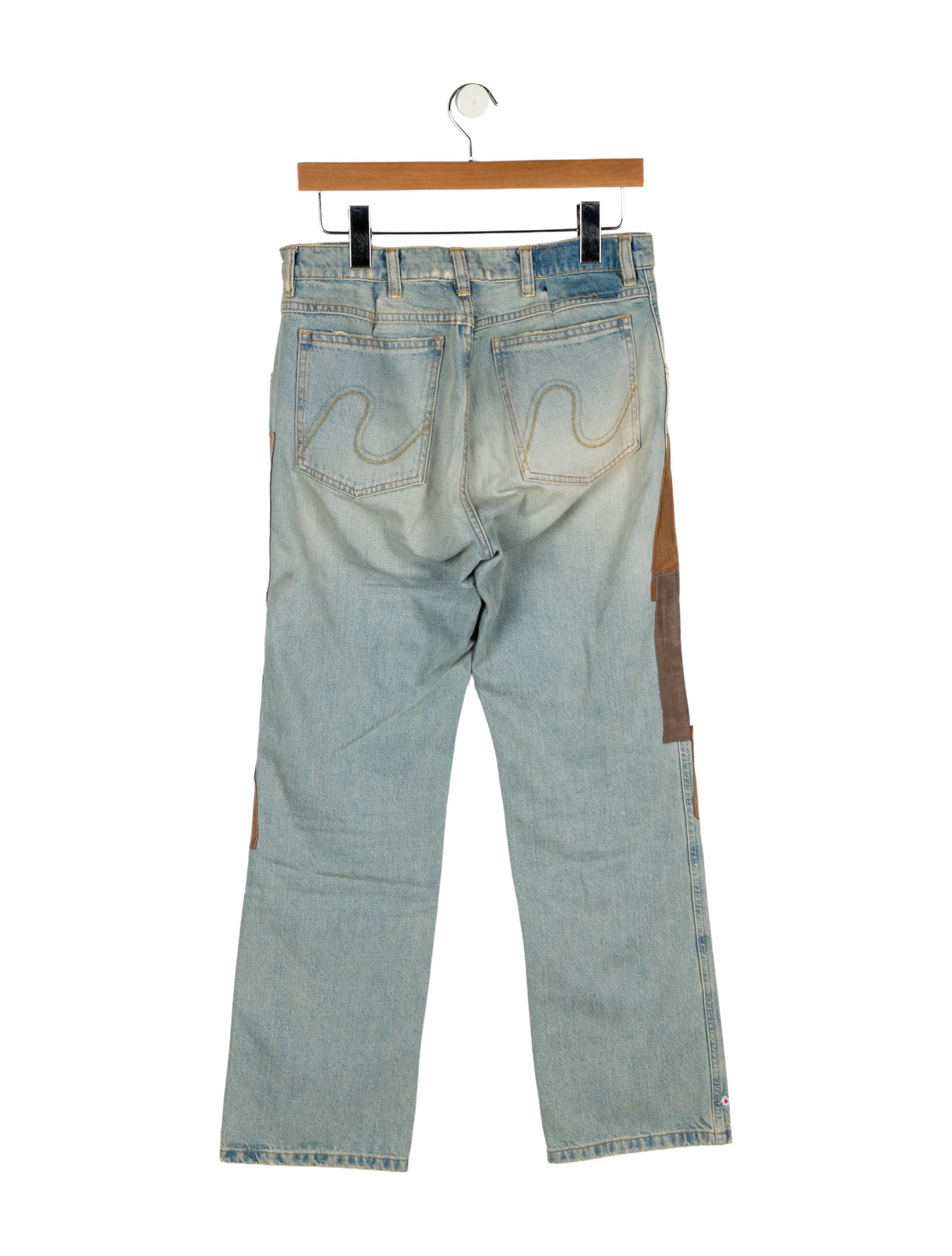 ERL High-Rise Straight Leg Jeans