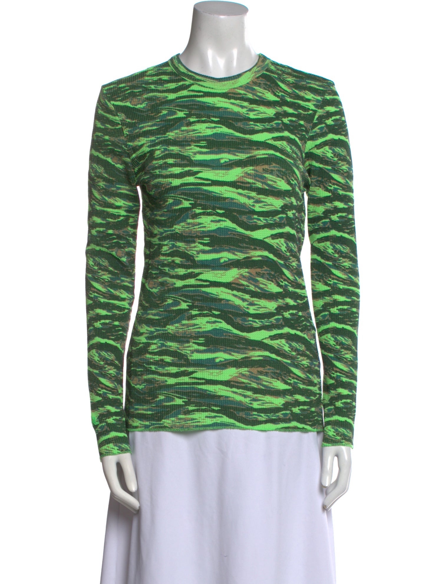 ERL Camouflage Print Crew Neck Top w/ Tags
