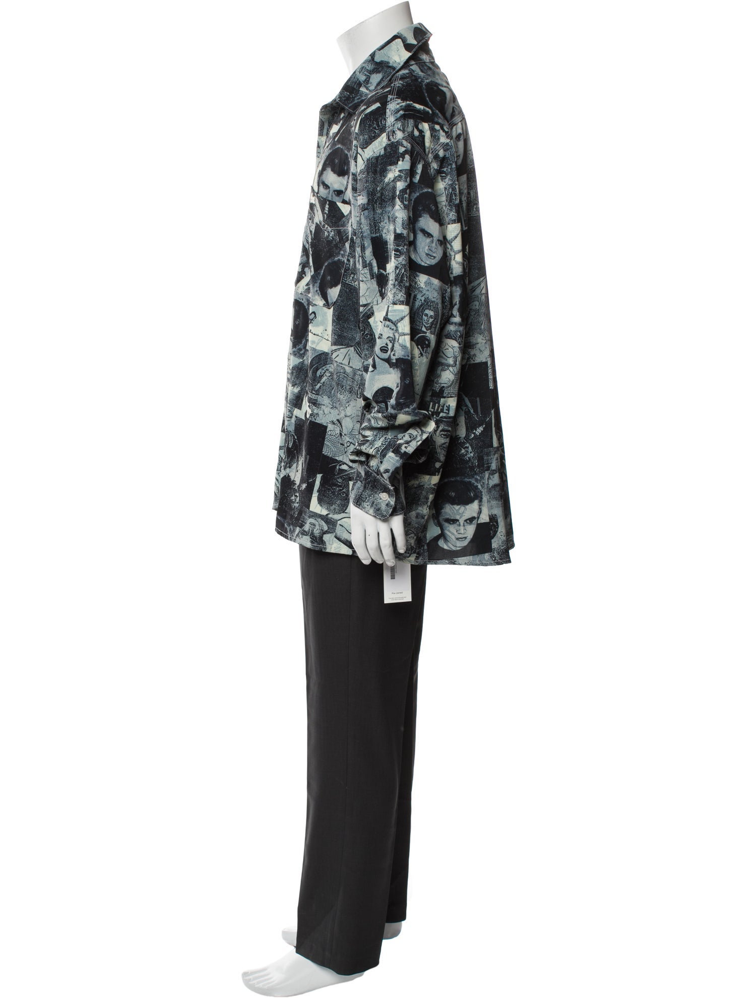 ERL Printed Long Sleeve Denim Shirt