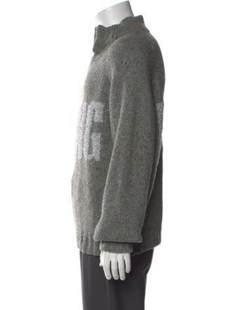 ERL Graphic Print V-Neck Cardigan