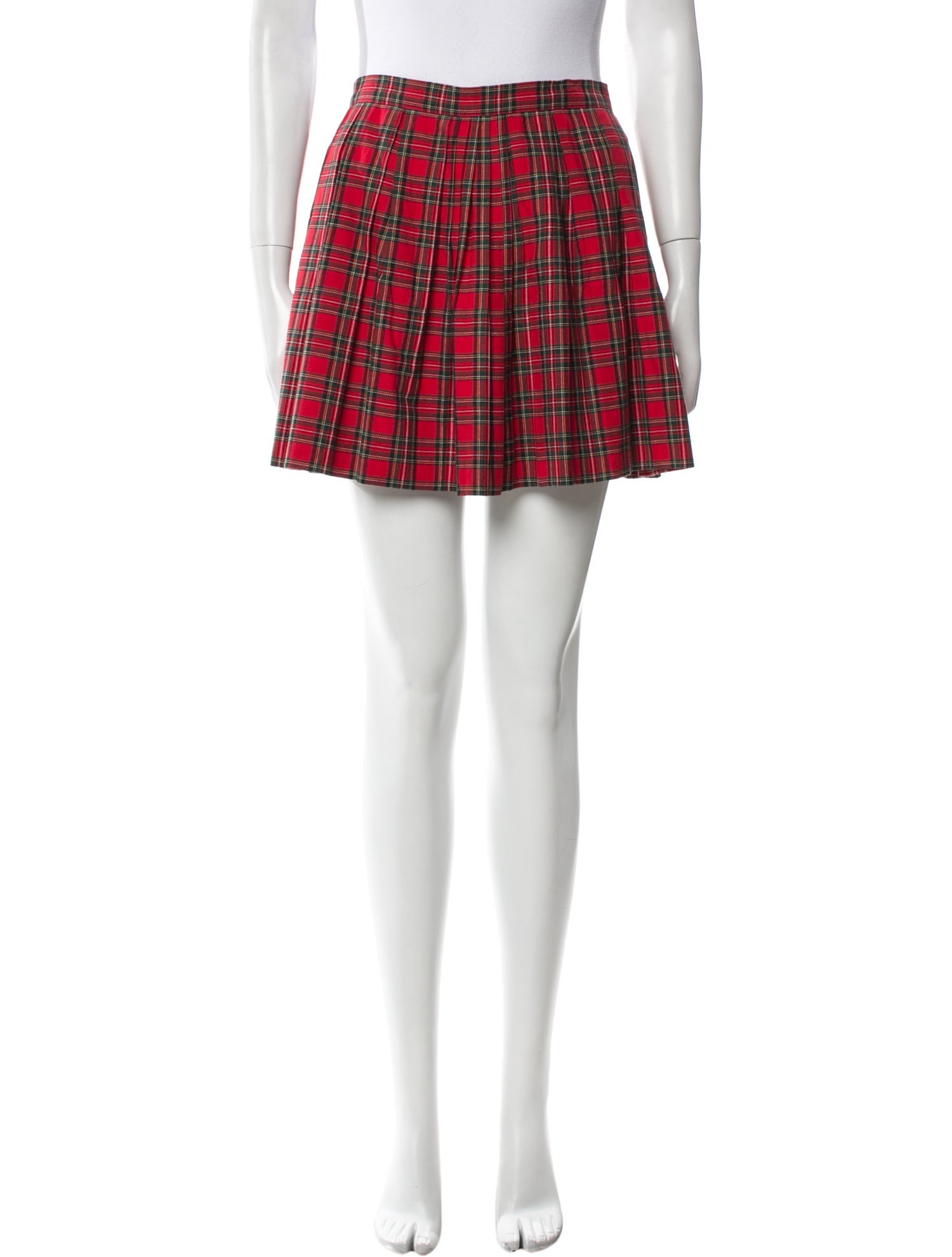 ERL Plaid Print Mini Skirt