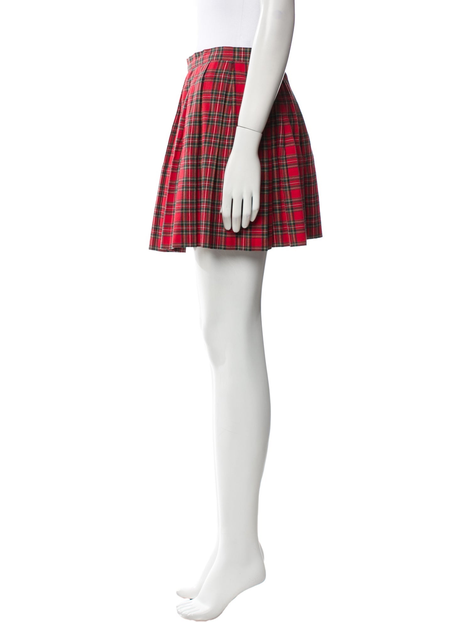 ERL Plaid Print Mini Skirt