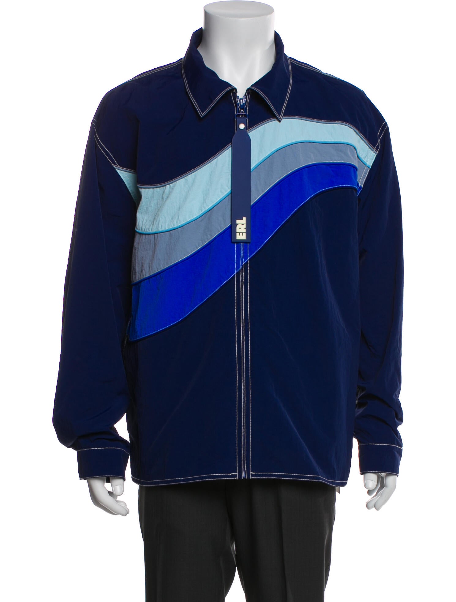 ERL Colorblock Pattern Denim Jacket