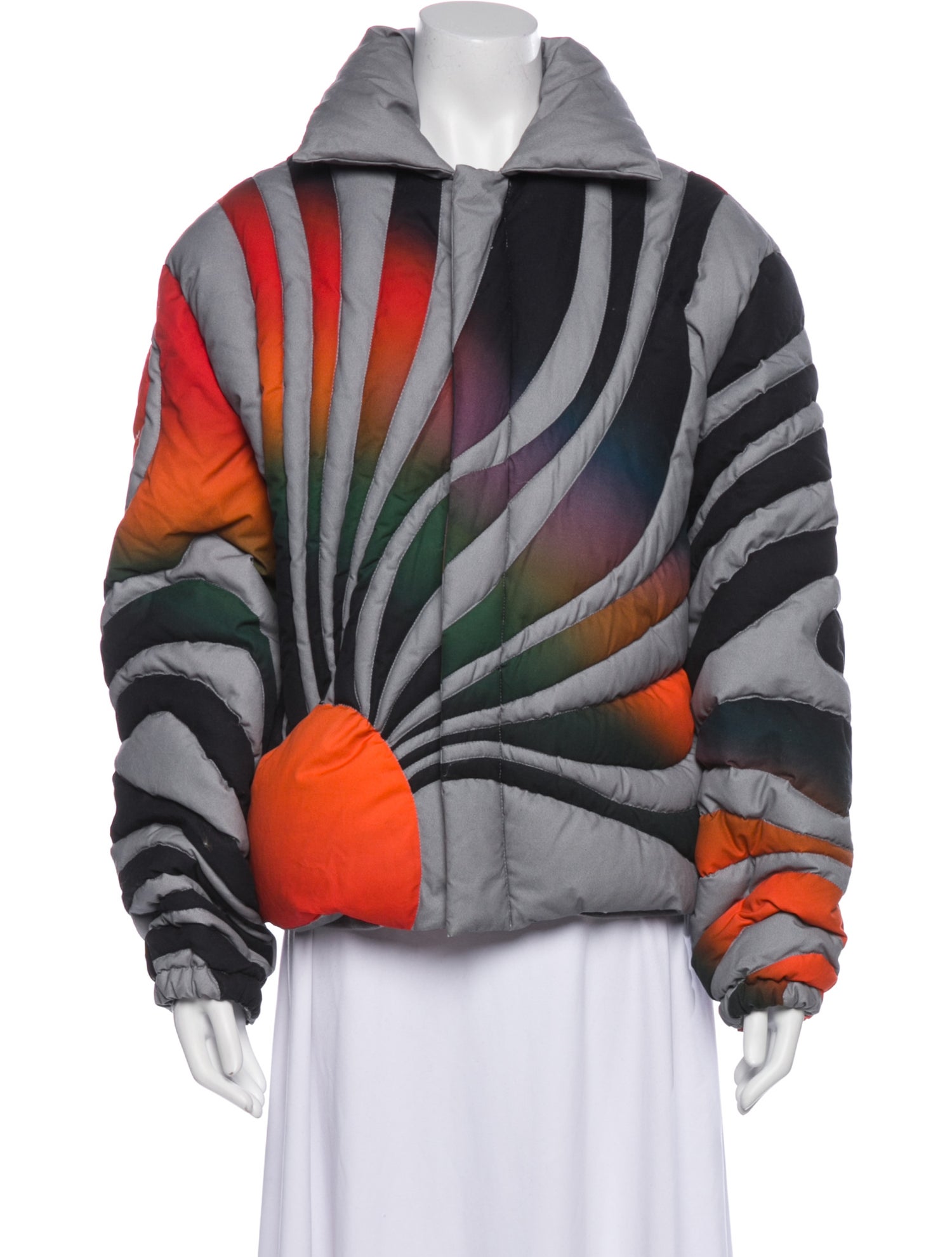 ERL Linen Printed Down Coat