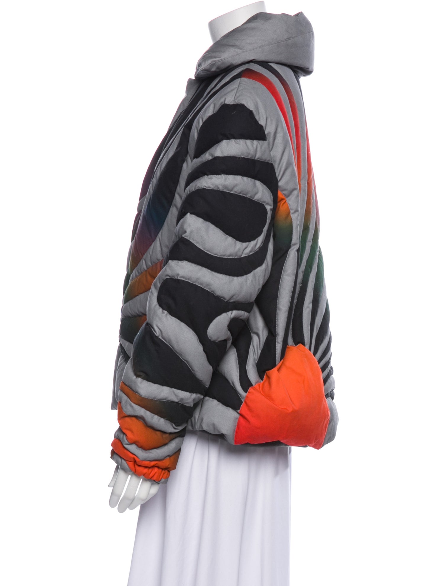 ERL Linen Printed Down Coat