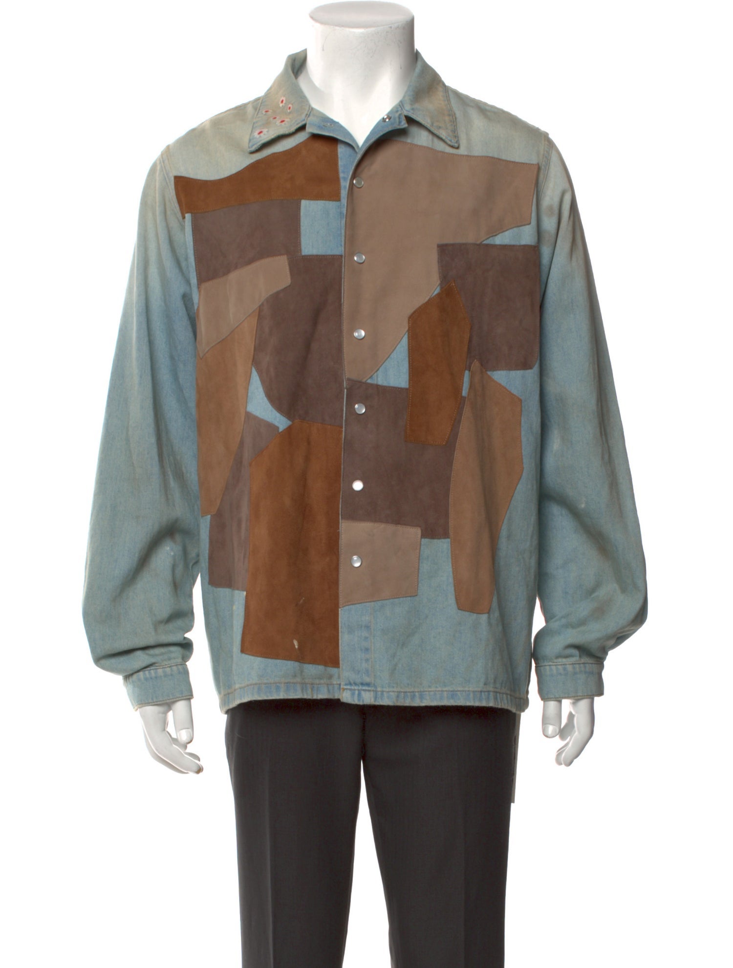 ERL Colorblock Pattern Long Sleeve Shirt