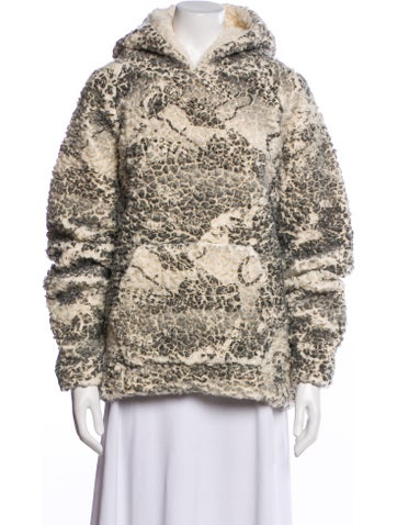 ERL Coats Printed Faux Fur Coat M