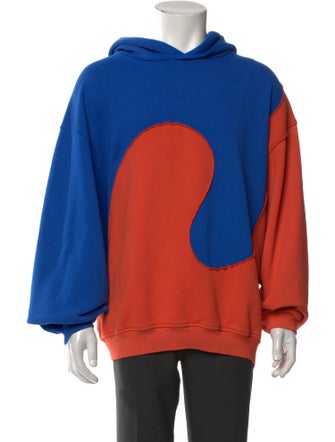 ERL Colorblock Pattern Crew Neck Hoodie
