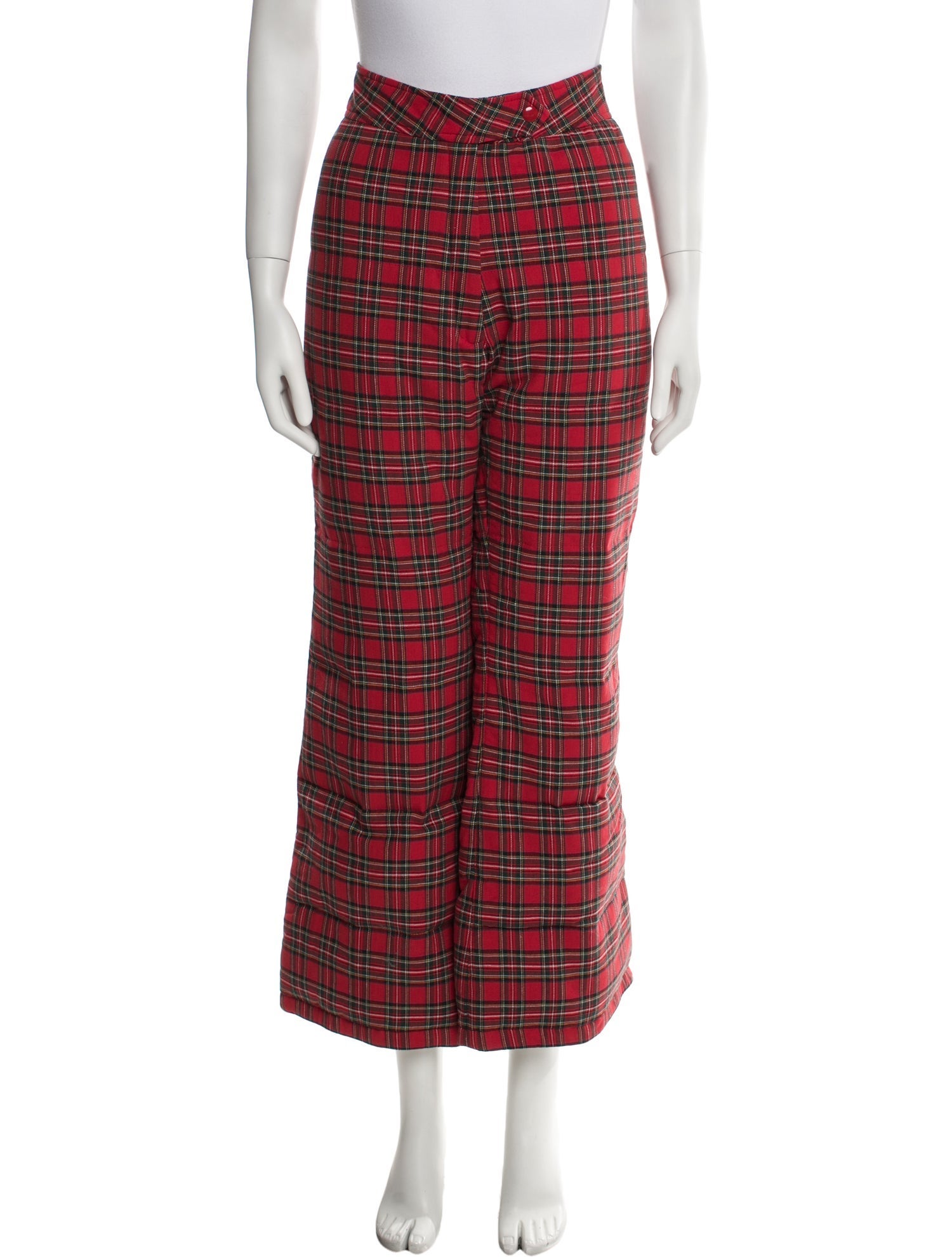 ERL Plaid Print Wide Leg Pants w/ Tags