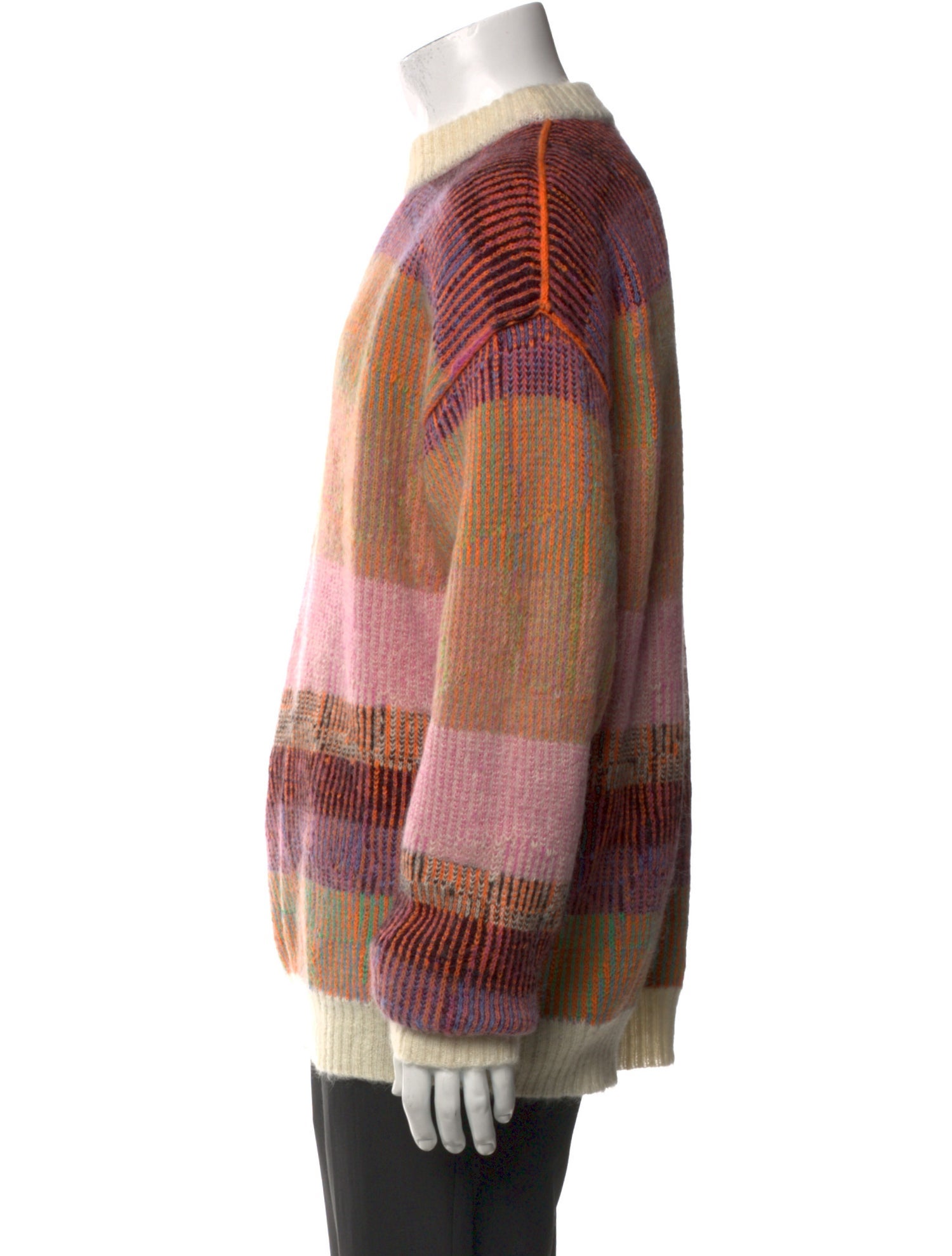 ERL Colorblock Pattern Crew Neck Pullover