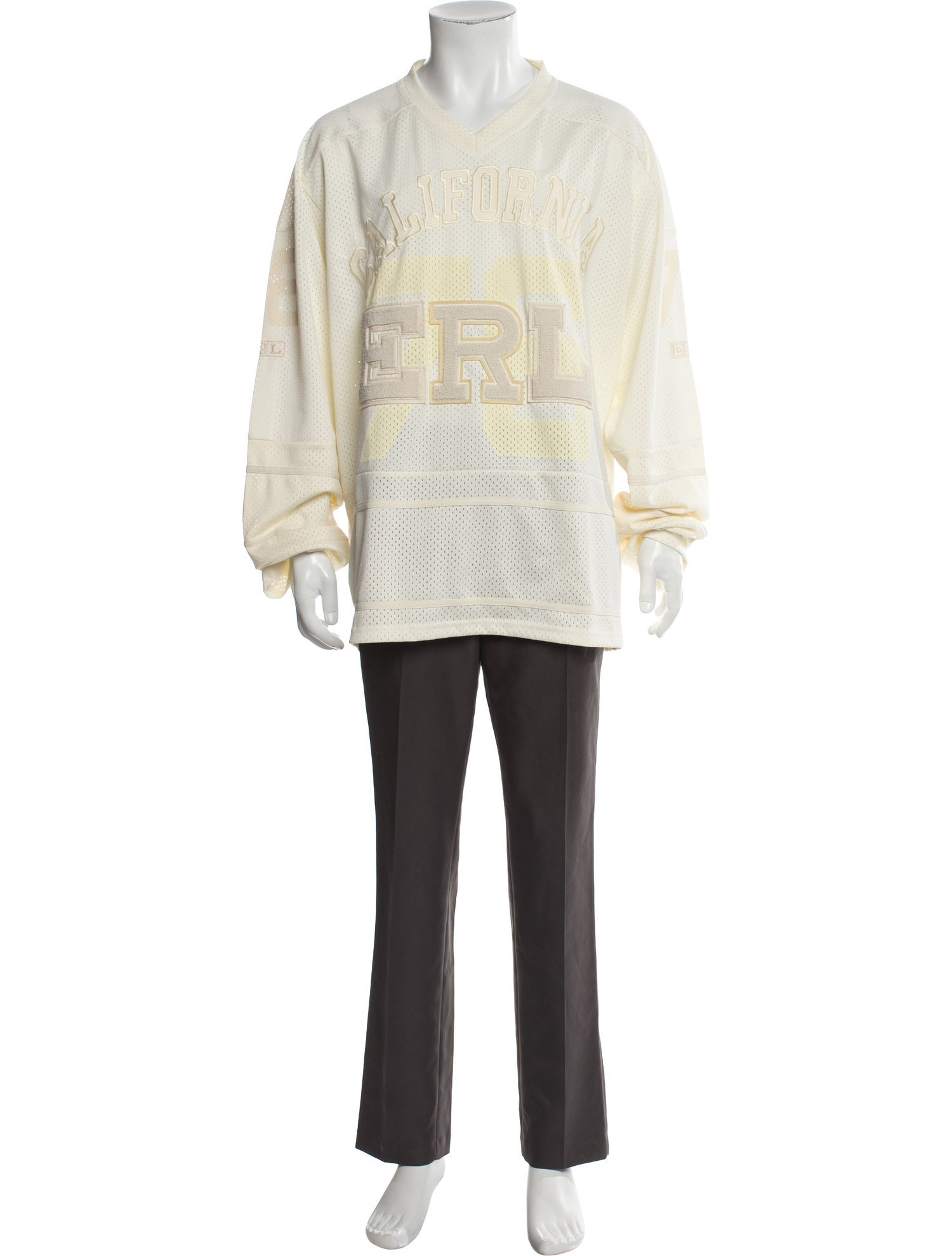 ERL Graphic Print V-Neck Jersey w/ Tags