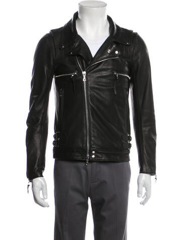 John Elliott Outerwear Leather Moto Jacket S