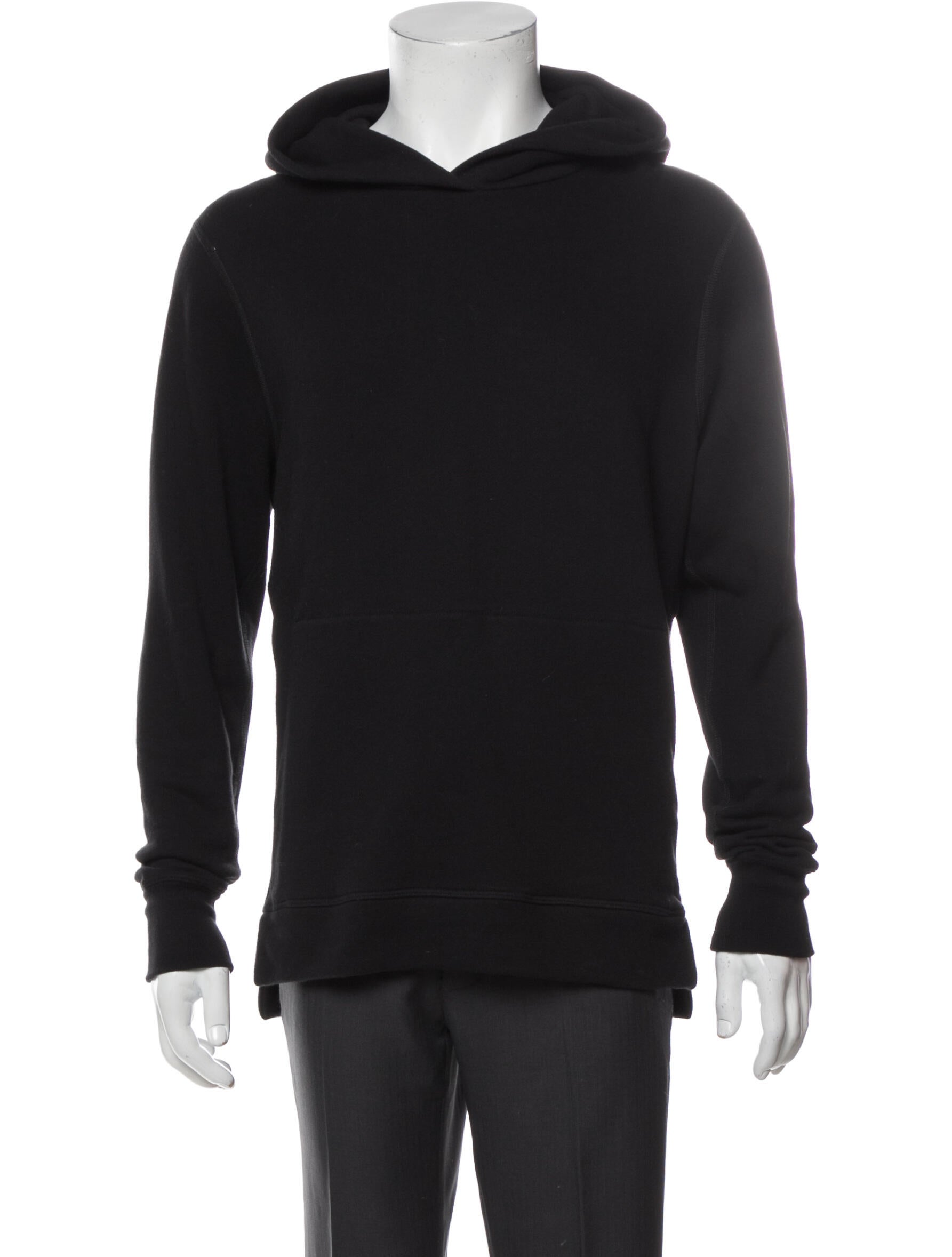 John Elliott Crew Neck Long Sleeve Hoodie Black Sweatshirts & Hoodies