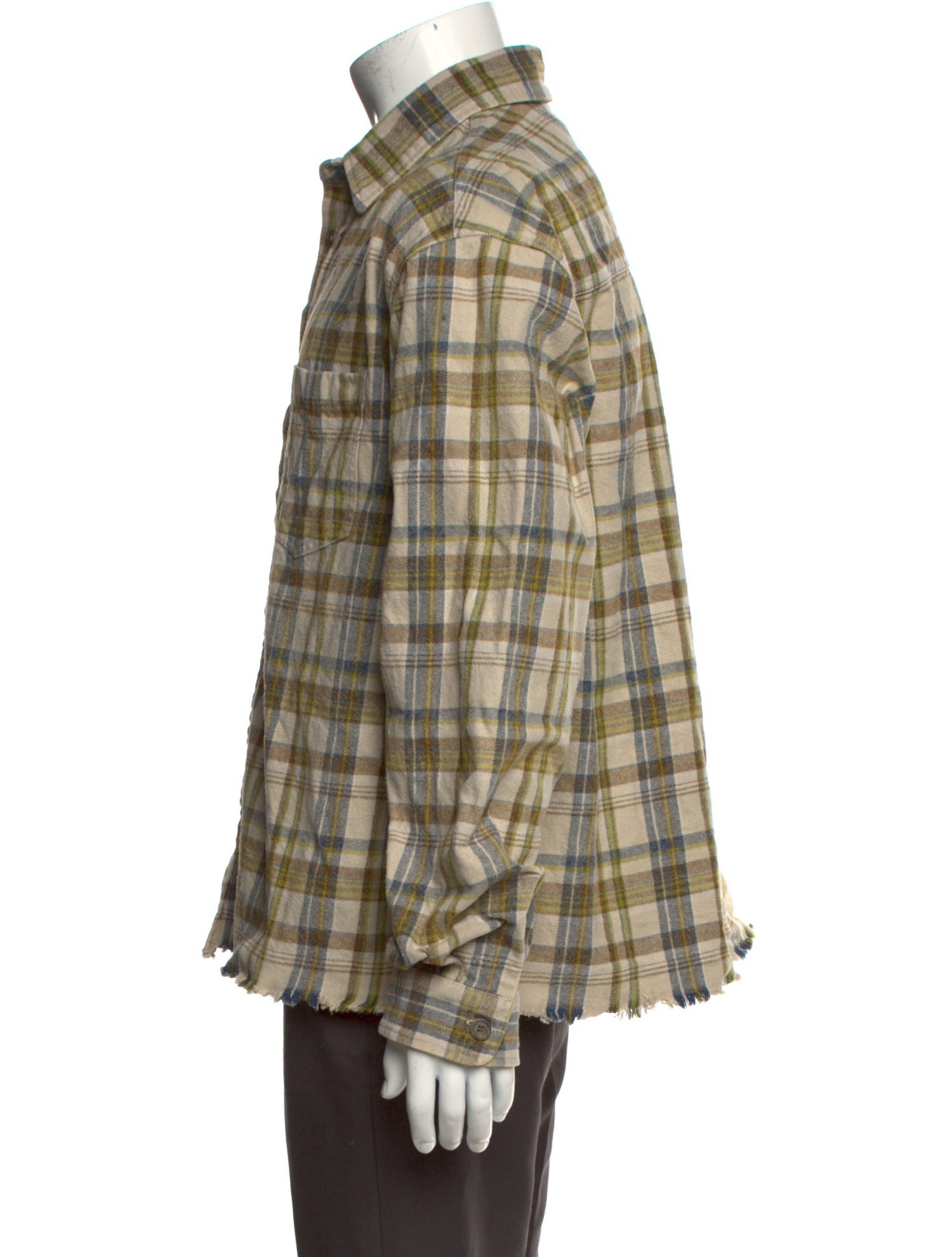 John Elliott Plaid Print Trucker Jacket