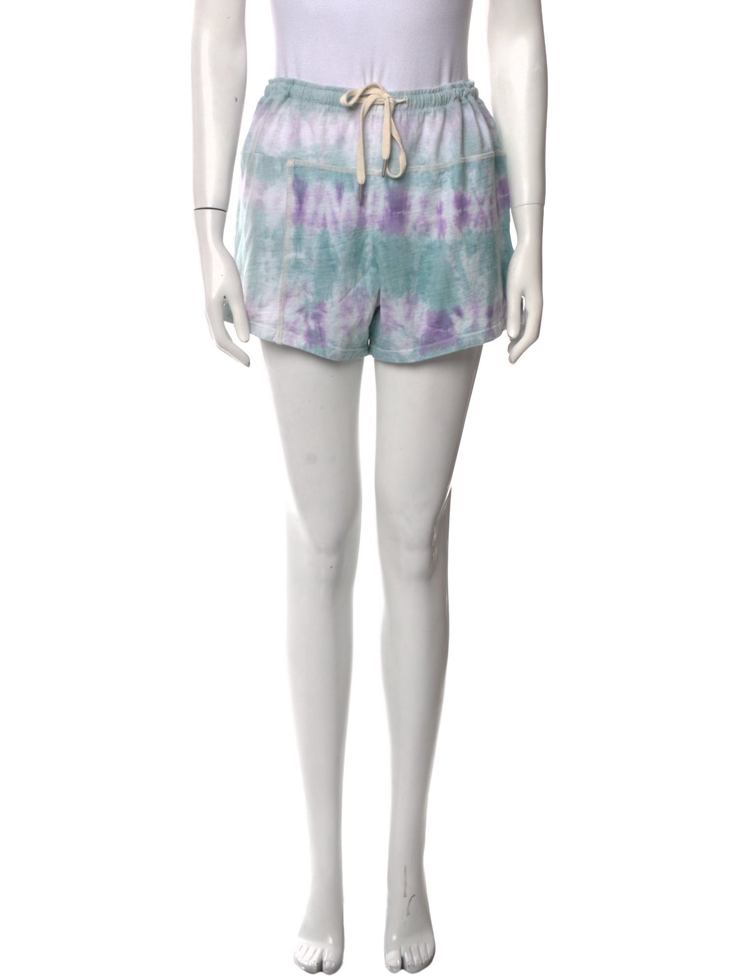 John Elliott Tie-Dye Print Mini Shorts