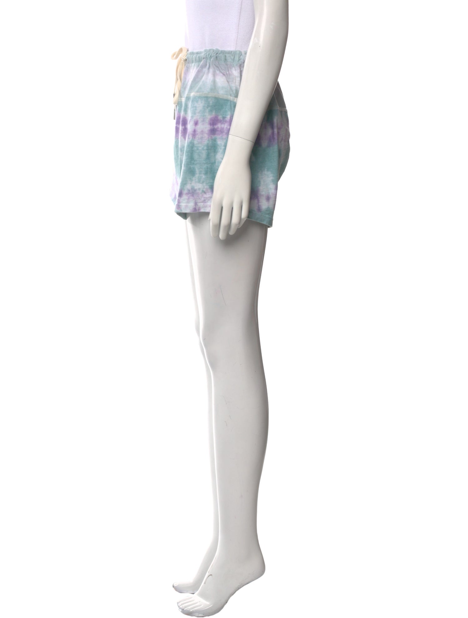 John Elliott Tie-Dye Print Mini Shorts