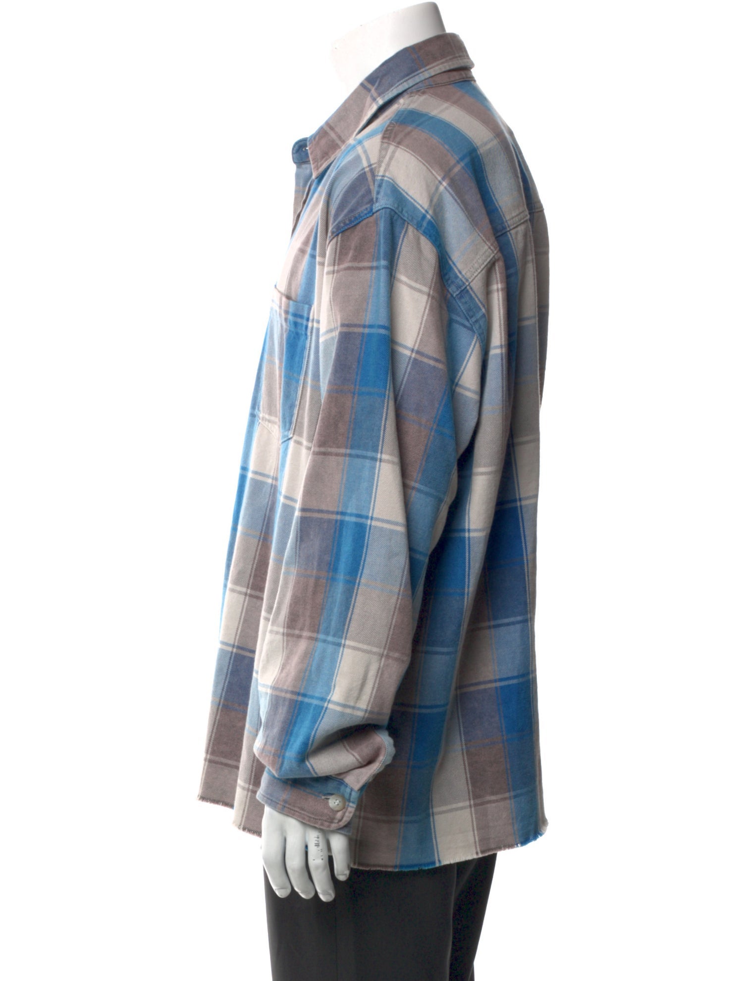 John Elliott 903422 Plaid Print Shirt