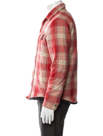 John Elliott Wool Plaid Print Trucker Jacket