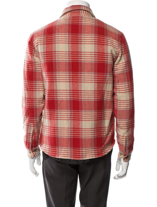 John Elliott Wool Plaid Print Trucker Jacket