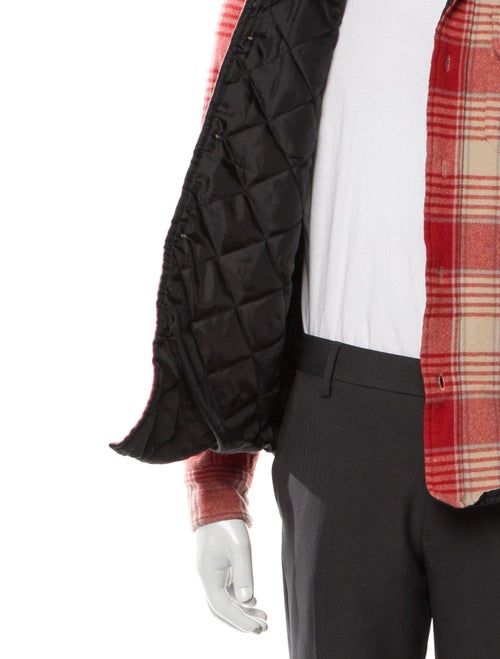 John Elliott Wool Plaid Print Trucker Jacket