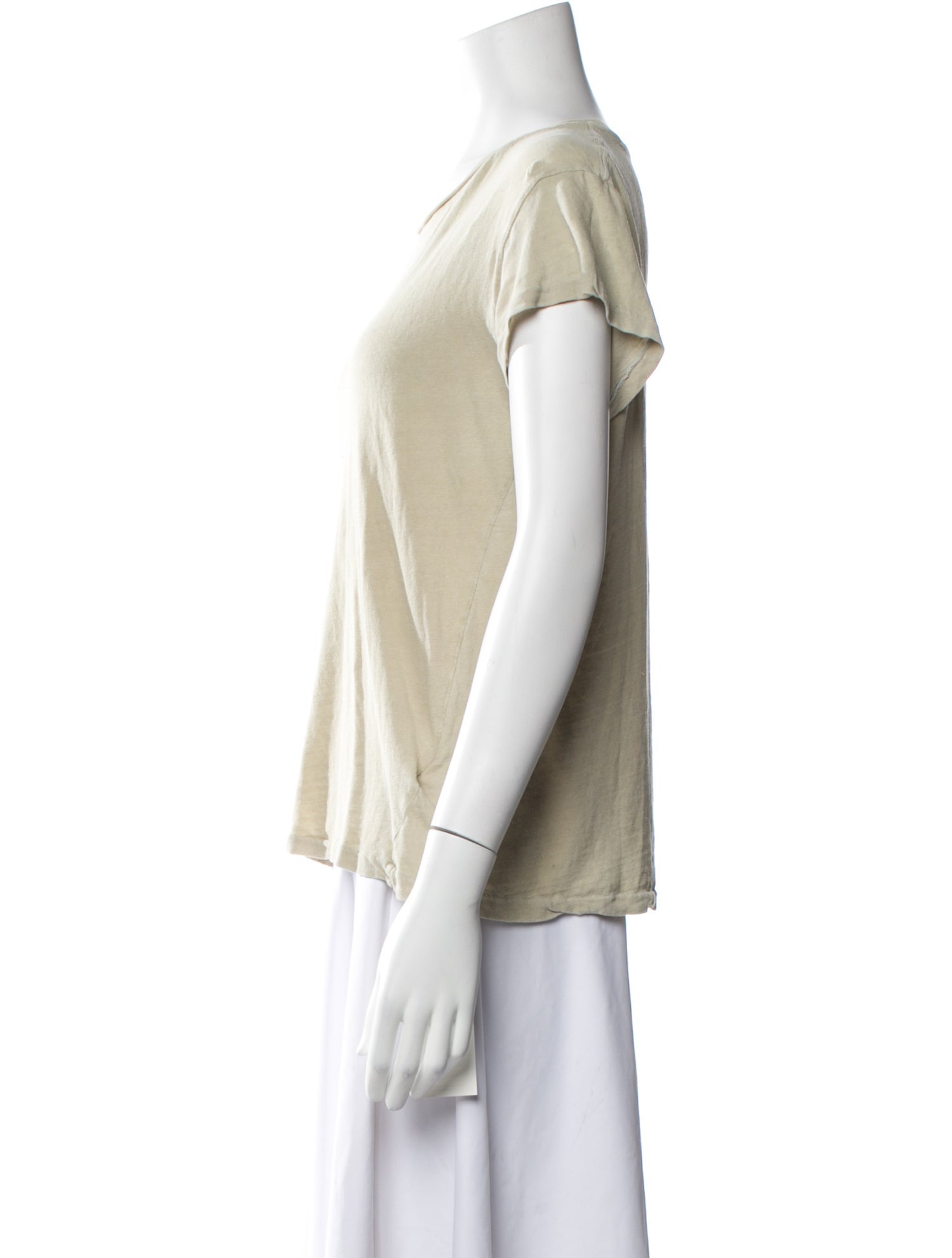 John Elliott Scoop Neck Short Sleeve T-Shirt