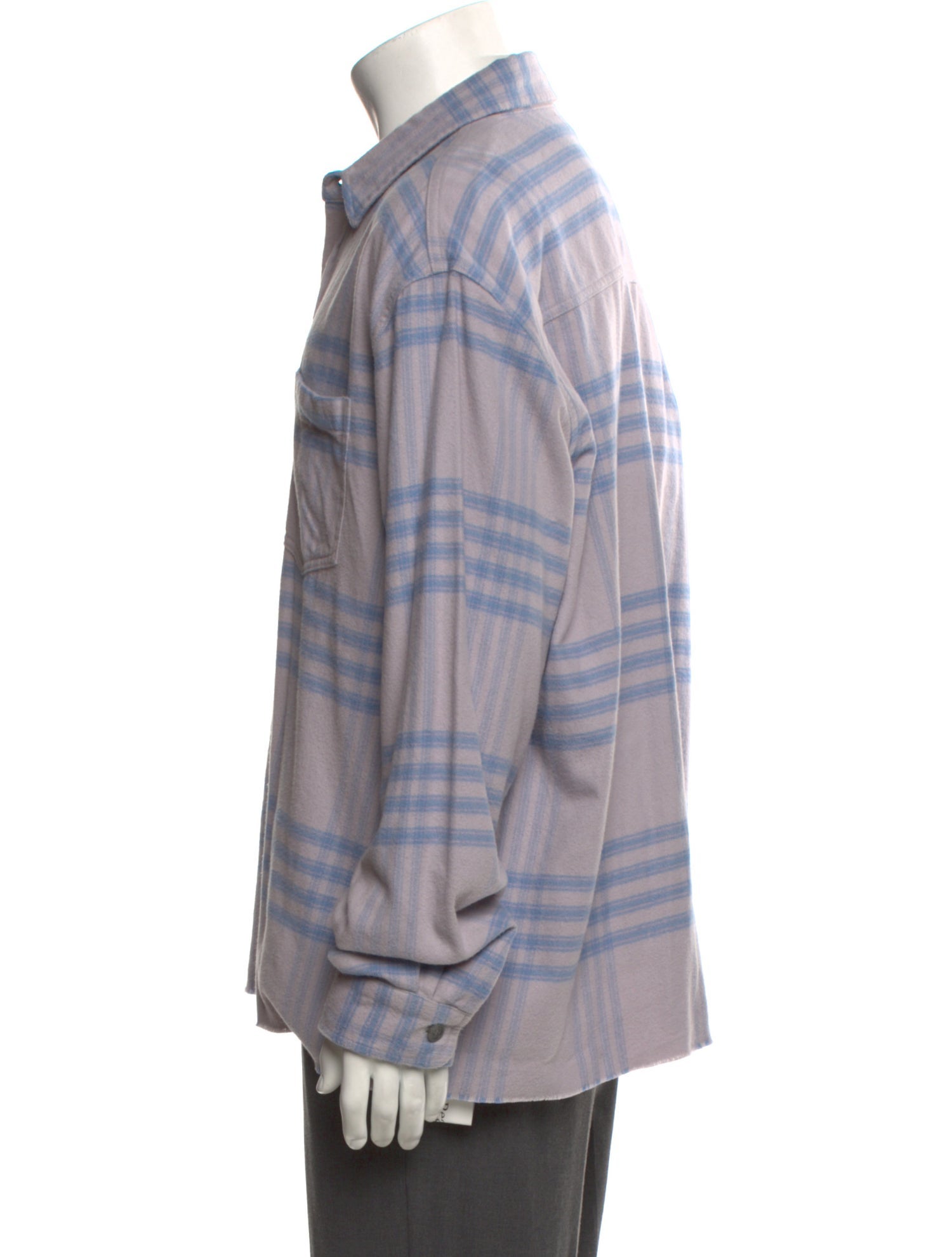 John Elliott Plaid Print Long Sleeve Shirt