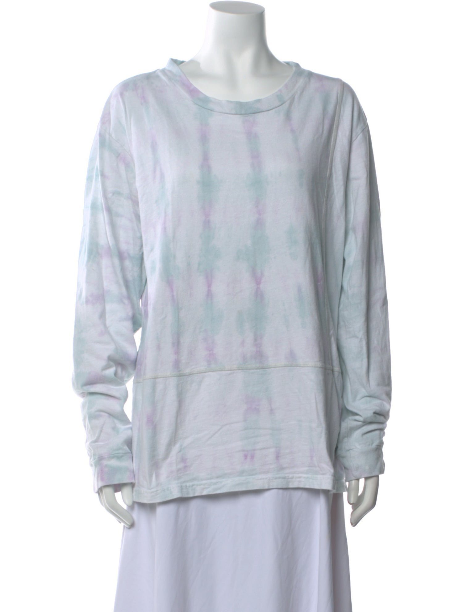 John Elliott Tie-Dye Print Scoop Neck Sweatshirt