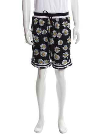 John Elliott Floral Print Jogger Shorts