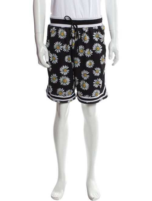 John Elliott Floral Print Jogger Shorts