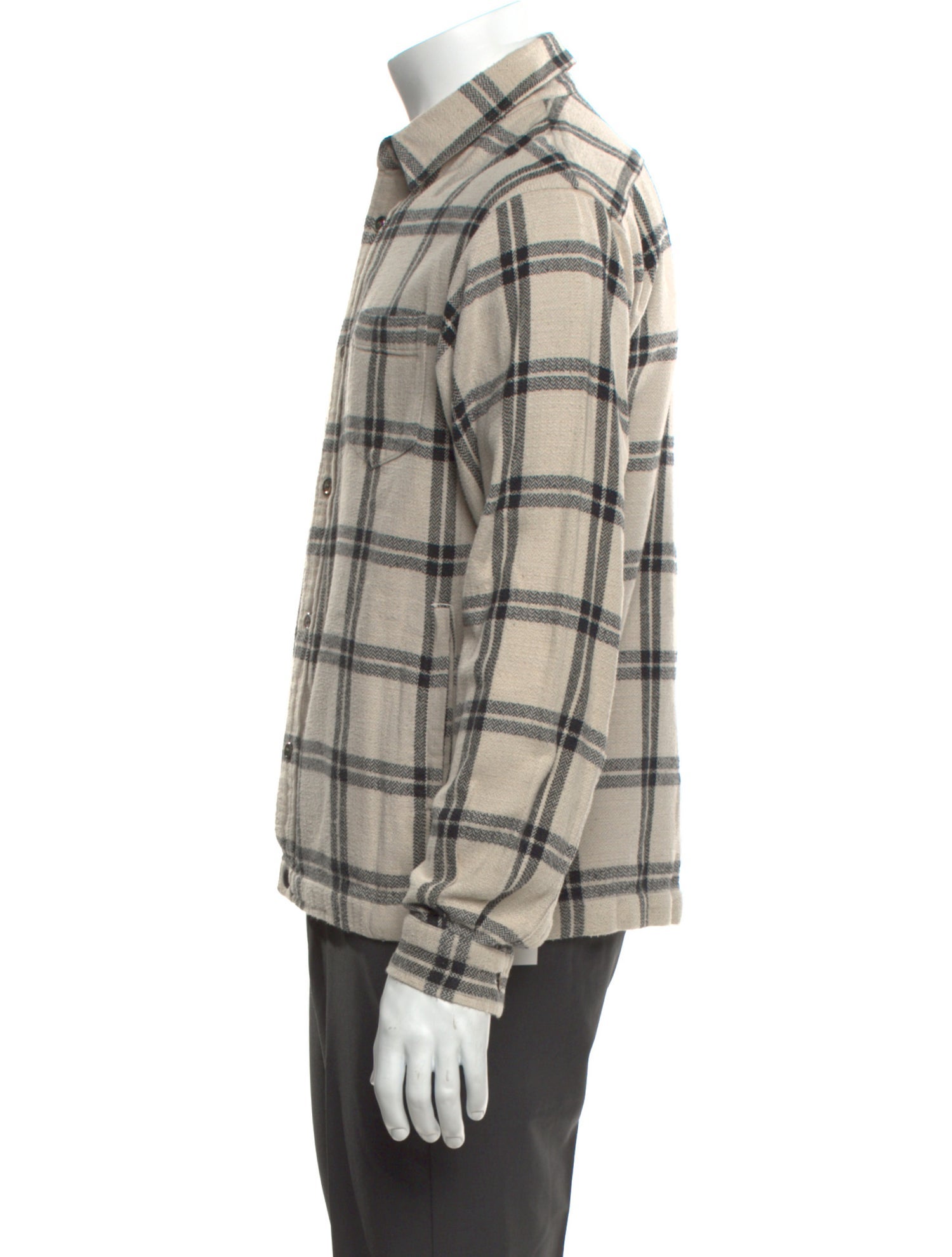 John Elliott Plaid Print Long Sleeve Shirt