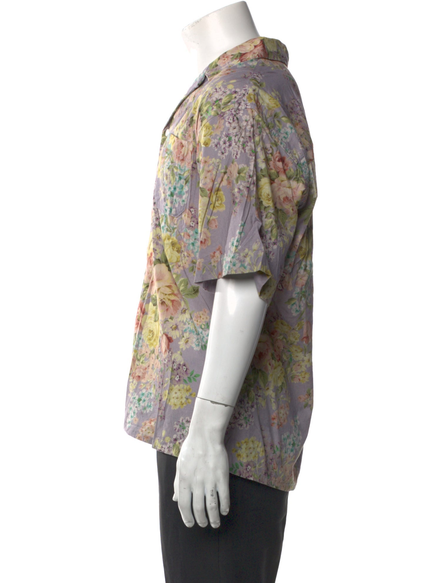 John Elliott Floral Print Short Sleeve Shirt