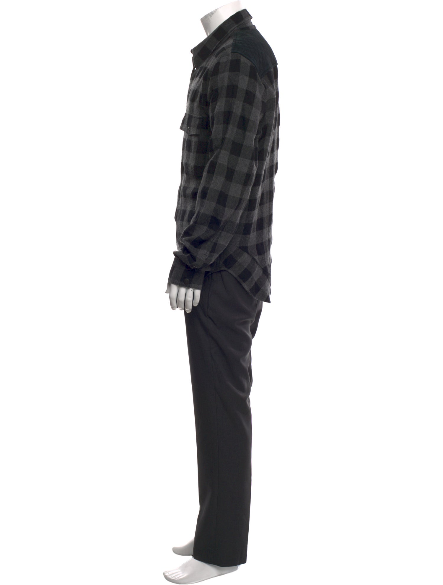 John Elliott Plaid Print Long Sleeve Shirt