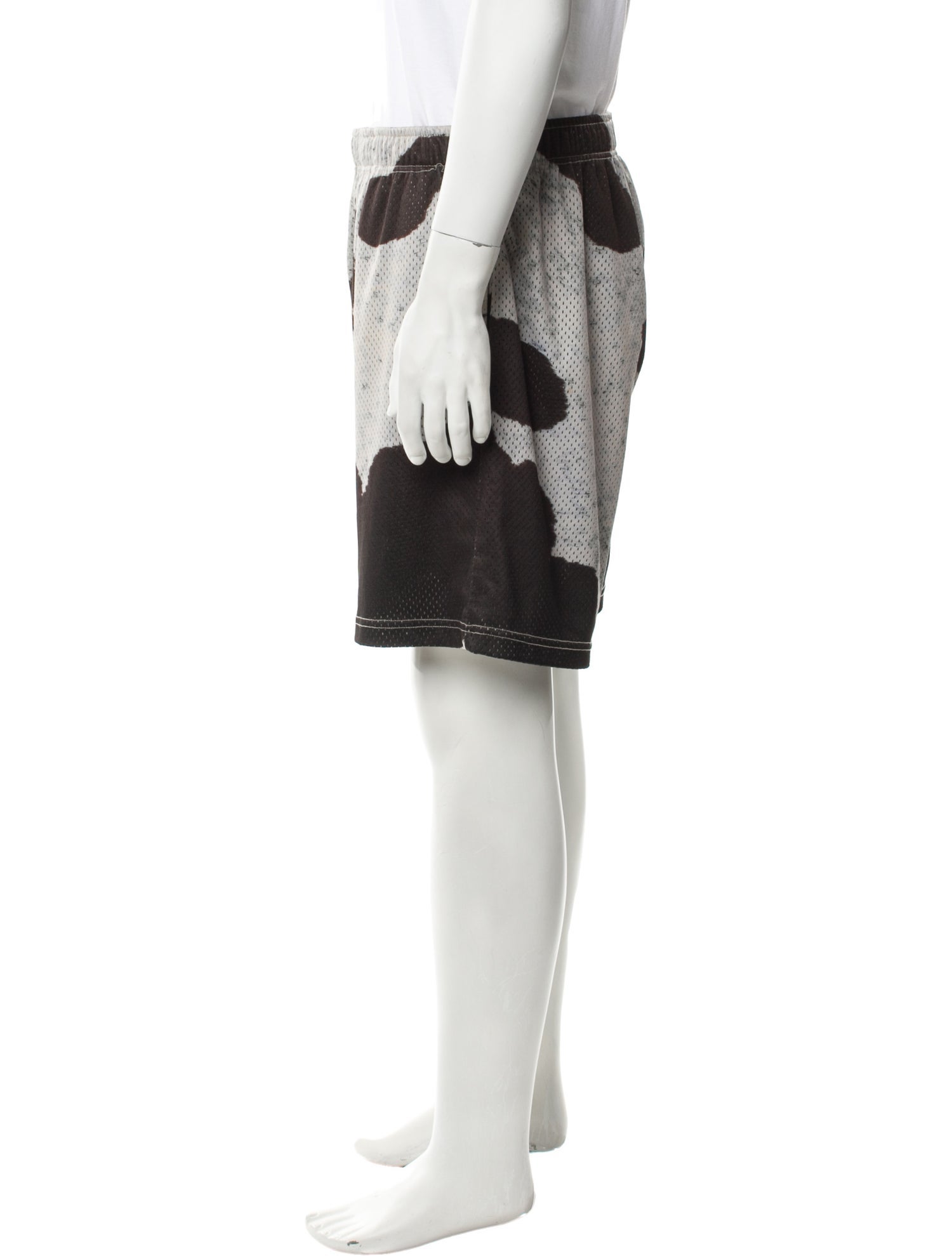 John Elliott Colorblock Pattern Cargo Shorts