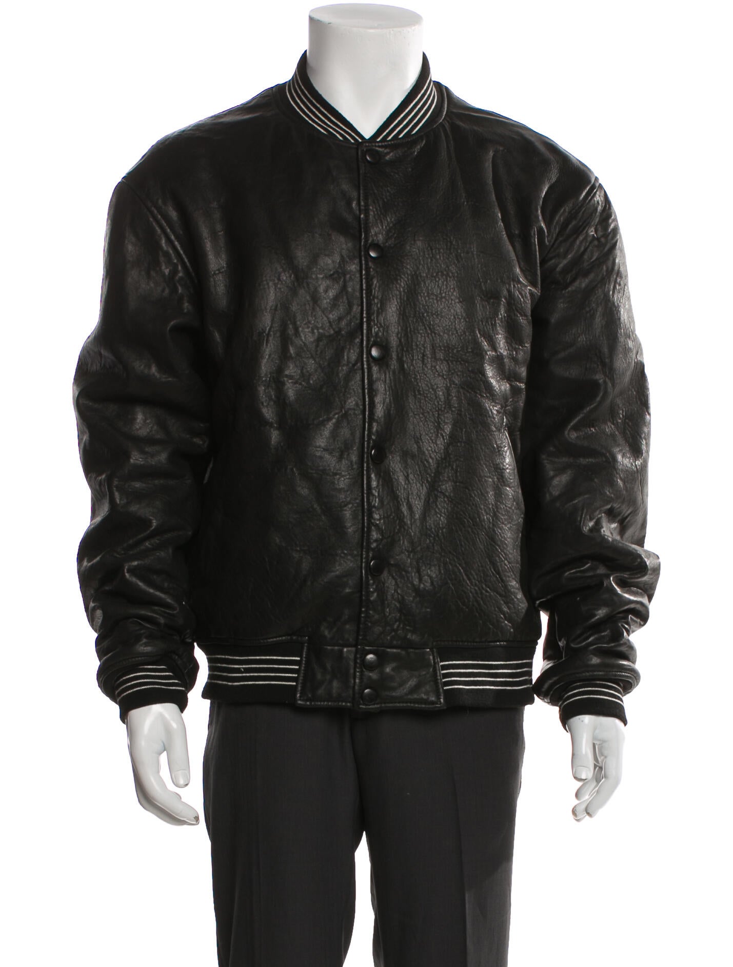 John Elliott Lamb Leather Bomber Jacket