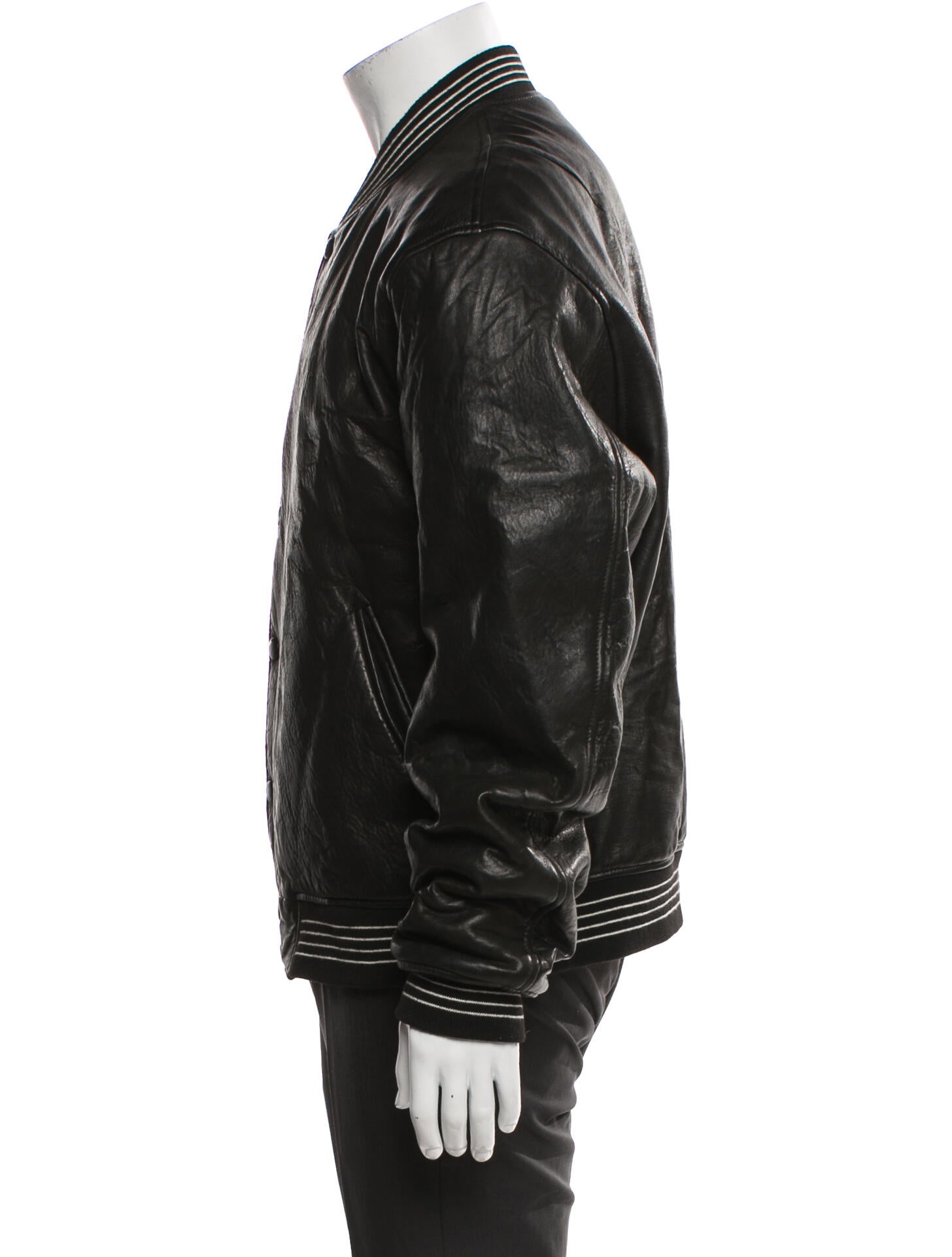 John Elliott Lamb Leather Bomber Jacket