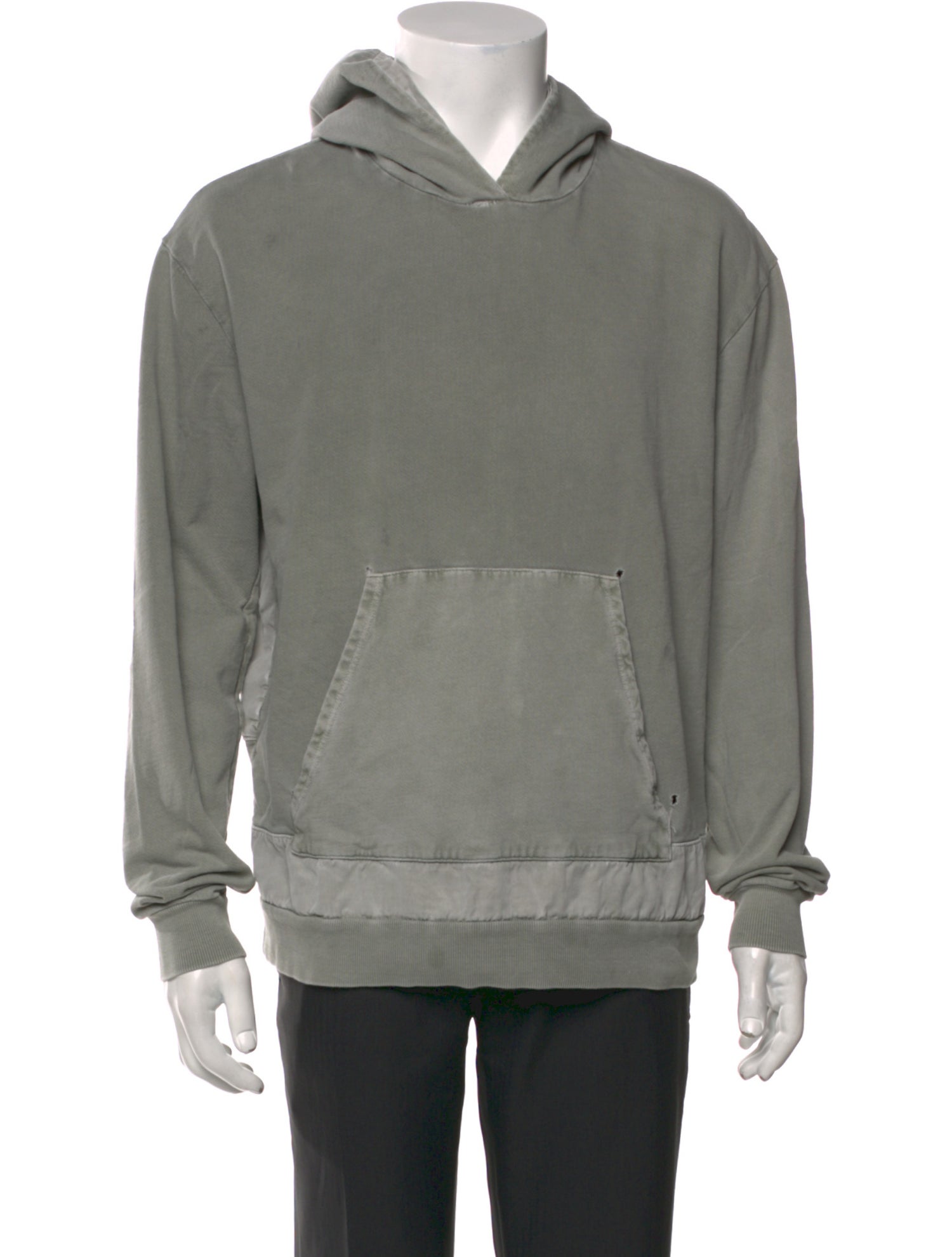John Elliott Colorblock Pattern Crew Neck Hoodie