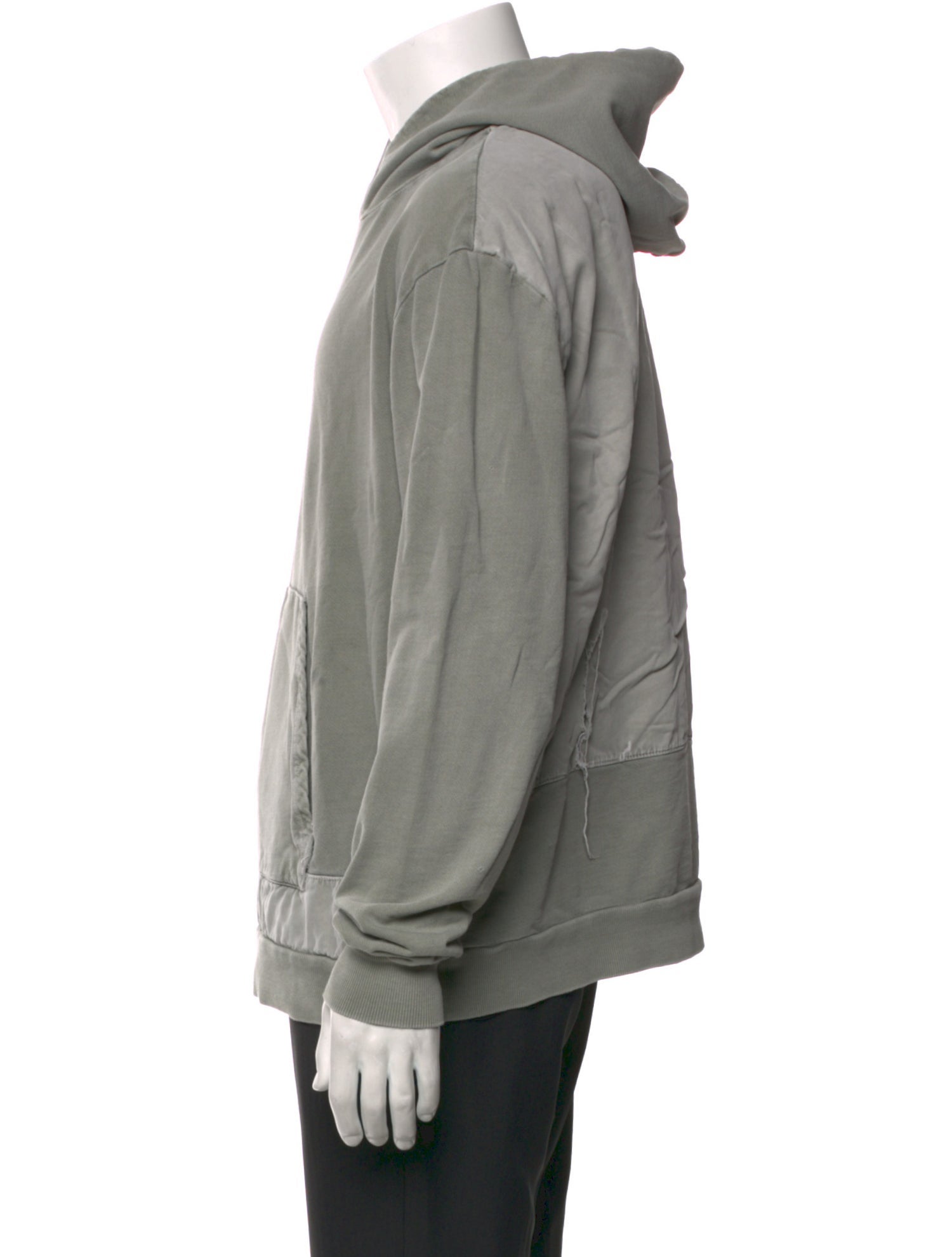 John Elliott Colorblock Pattern Crew Neck Hoodie