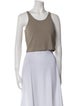 John Elliott Scoop Neck Sleeveless Crop Top