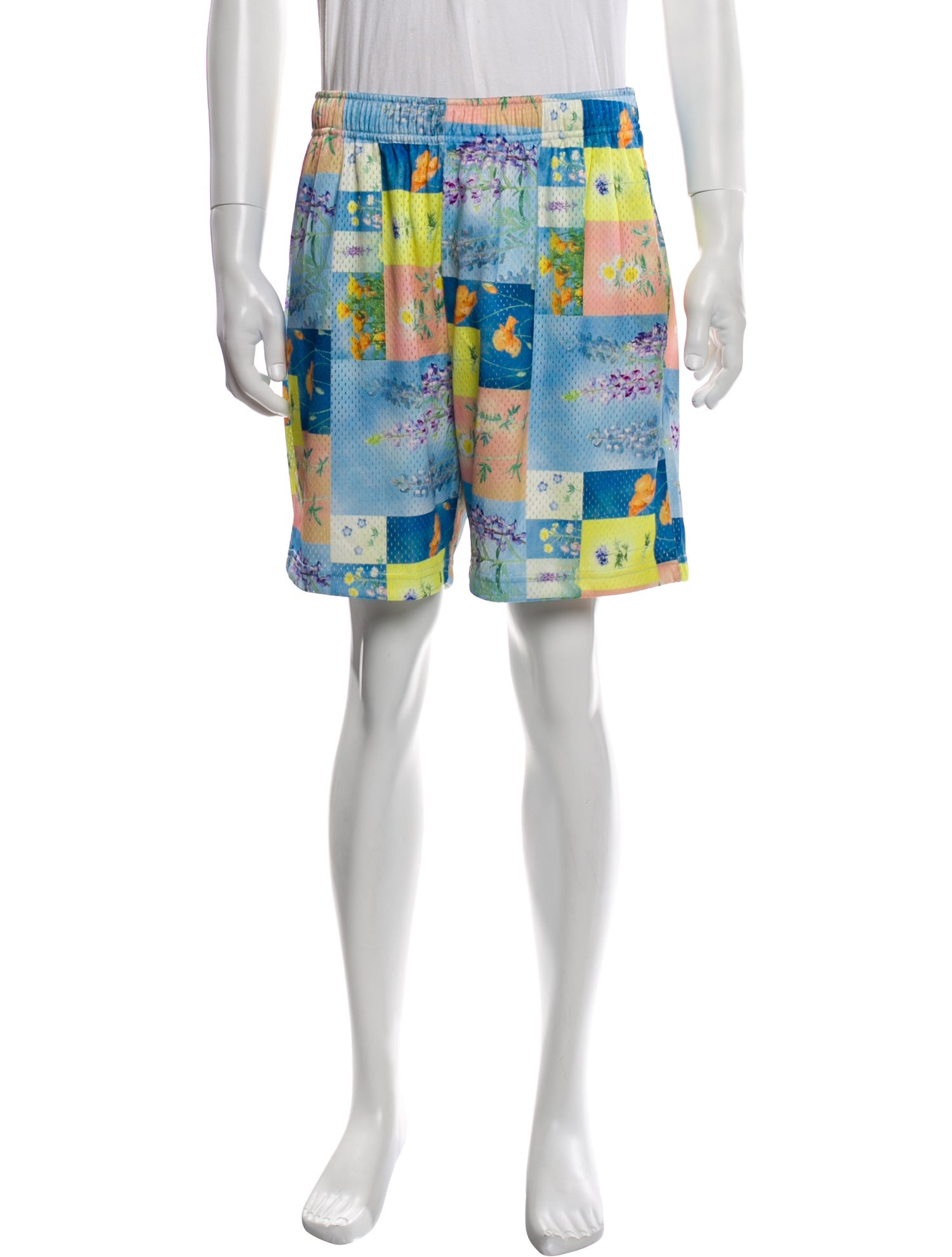 John Elliott Floral Print Jogger Shorts